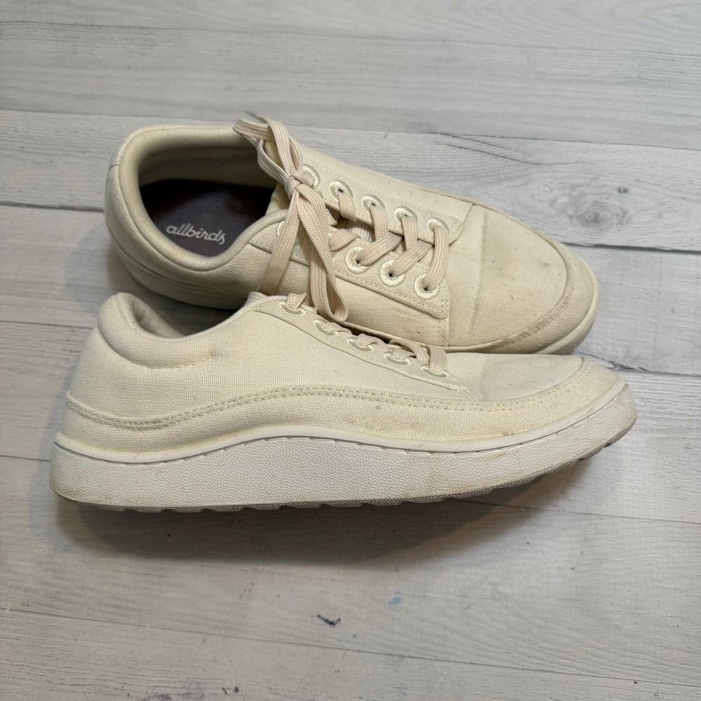 Allbirds Canvas Pacers Women Ivory White Casual Comfort Sneakers Shoes Womens 9